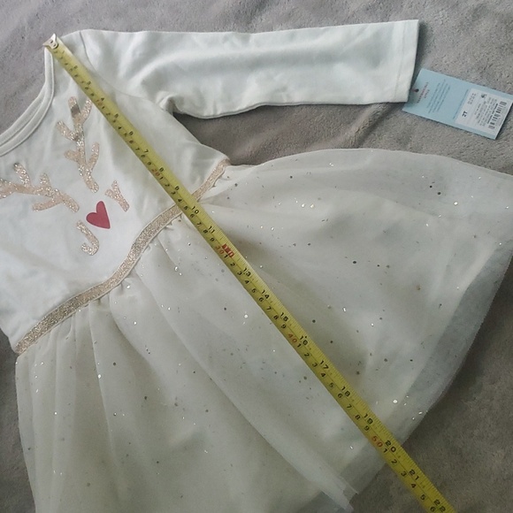 NWT Cat and Jack Festive Deer Antler Joy Dress - Picture 6 of 10